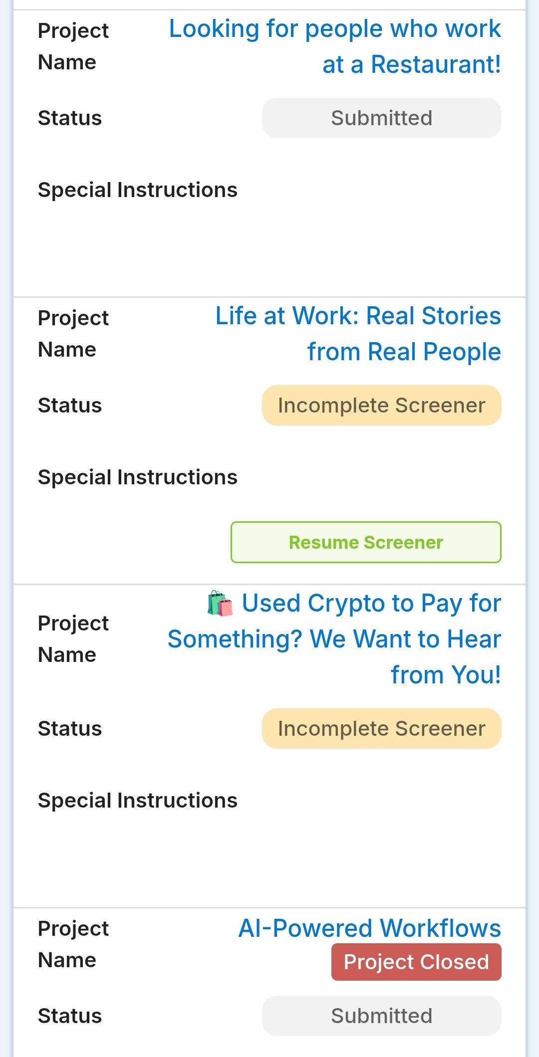 Submitted Jobs
