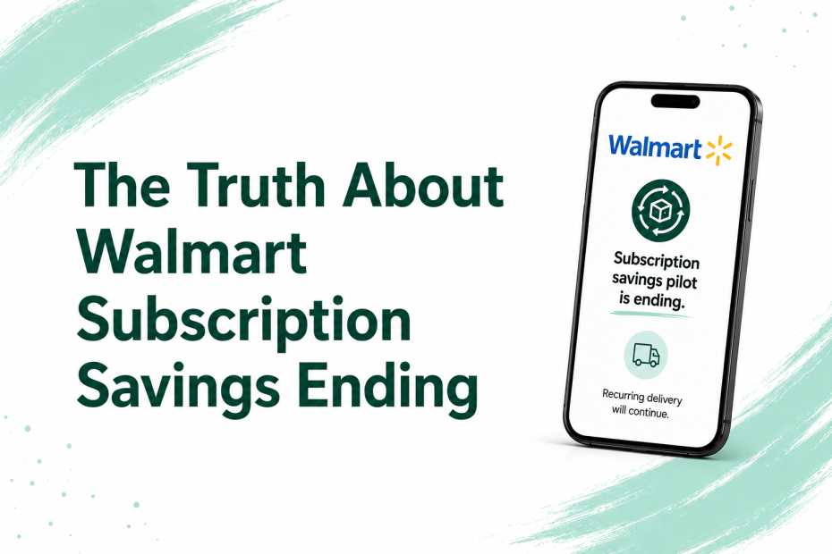 Walmart Subscription Savings Ending