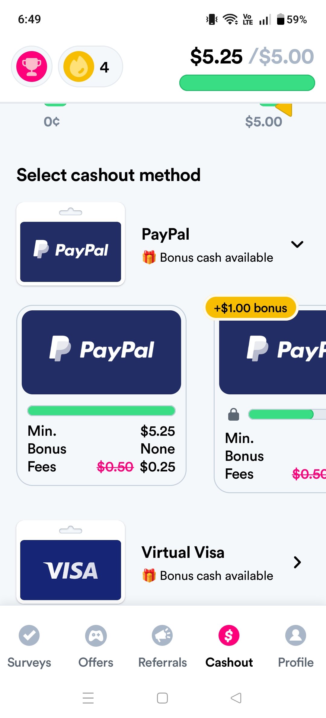 Survey Pop Payout