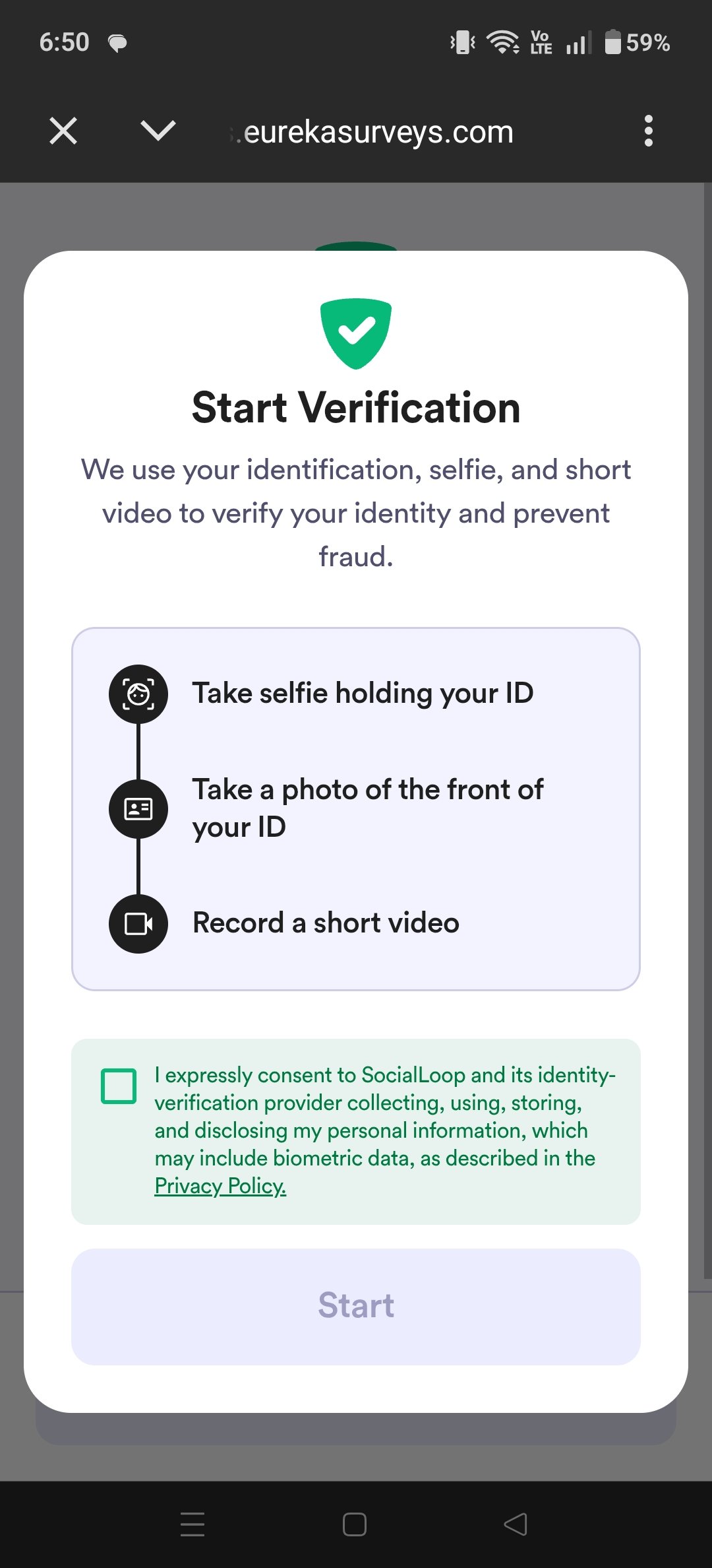 Survey Pop Verification